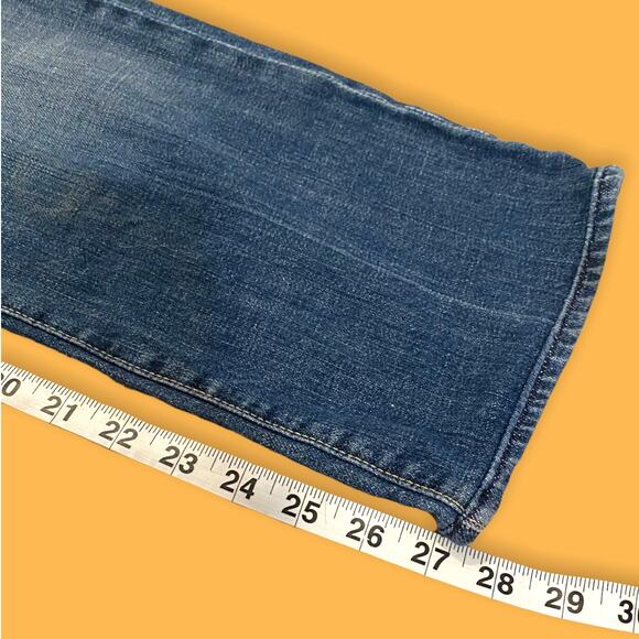 7 For All Mankind Standard Straight Leg Medium Wash Denim Cotton Blue Jeans 31 - Picture 2 of 9